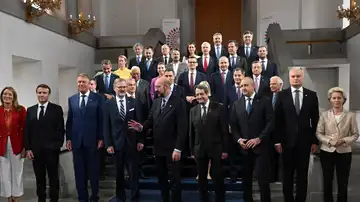 Reunión líderes europeos en la cumbre de Praga