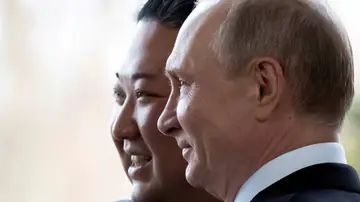 Kim Jong-un y Vladimir Putin, líderes de Rusia y Corea del Norte