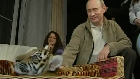 Vladimir Putin y su tigre Vladimir Putin y su tigre