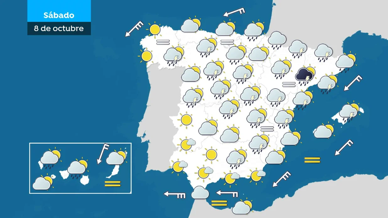 En qué zonas de España lloverá este fin de semana En qué zonas de España lloverá este fin de semana
