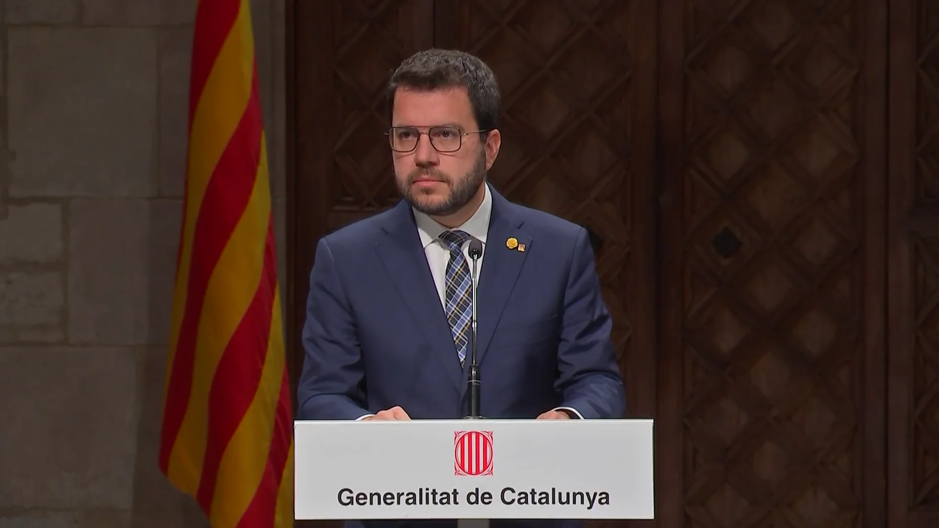 Pere Aragonés comparece tras la salida de Junts