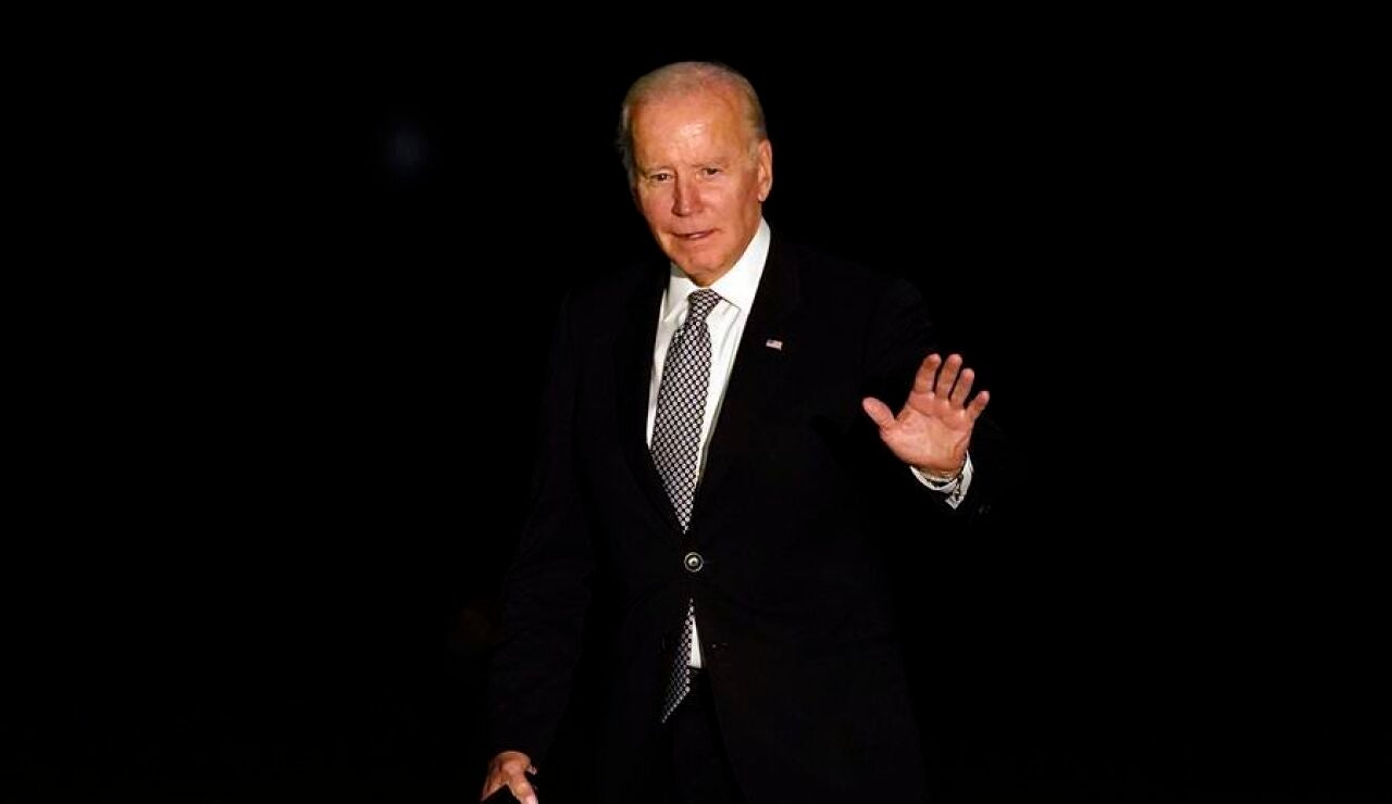 Joe Biden tras aterrizar en el Ala Oeste de la Casa Blanca