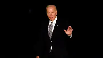 Joe Biden tras aterrizar en el Ala Oeste de la Casa Blanca Joe Biden tras aterrizar en el Ala Oeste de la Casa Blanca