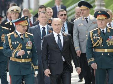 Putin y las fuerzas Rusas