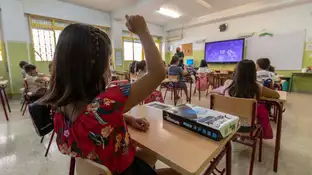Una clase en un colegio de primaria Una clase en un colegio de primaria