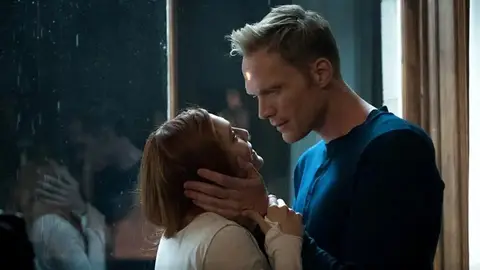 Elizabeth Olsen y Paul Bettany en 'Infinity War' Elizabeth Olsen y Paul Bettany en 'Infinity War'