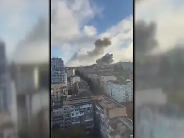 Bombardeos en Kiev, Ucrania Bombardeos en Kiev, Ucrania