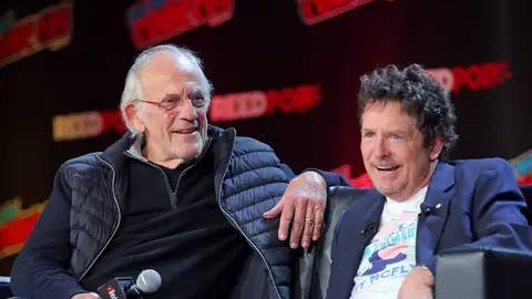 Christopher Lloyd y Michael J. Fox Christopher Lloyd y Michael J. Fox