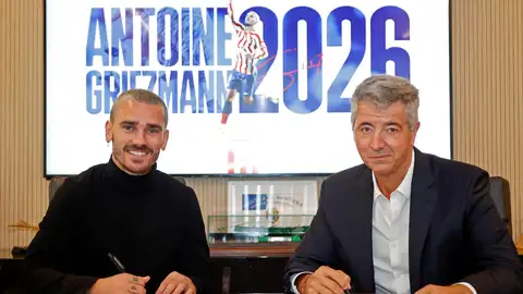 Antoine Griezmann firma su nuevo contrato con el Atlético Antoine Griezmann firma su nuevo contrato con el Atlético