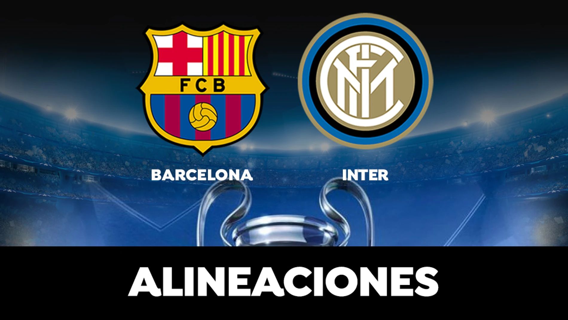 Alineación del Barcelona ante el Inter de Milán en la Champions League