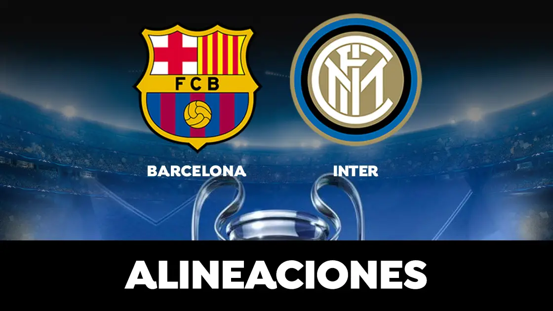 Alineación del Barcelona ante el Inter de Milán en la Champions League Alineación del Barcelona ante el Inter de Milán en la Champions League