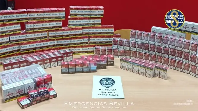 Intervenci&oacute;n de 530 cajetillas de tabaco en Sevilla
