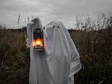 Persona disfrazada de fantasma Persona disfrazada de fantasma
