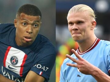 Kylian Mbappé y Erling Haaland