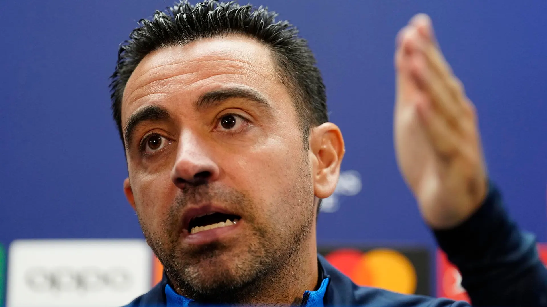 Xavi, en rueda de prensa en el Camp Nou Xavi, en rueda de prensa en el Camp Nou