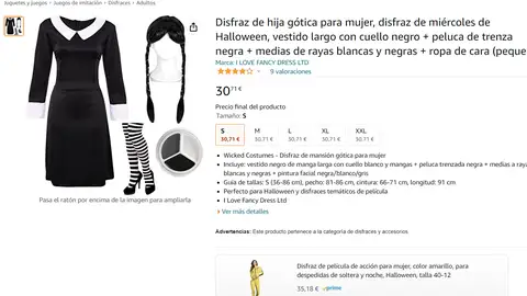 Disfraz Miércoles Disfraz Miércoles