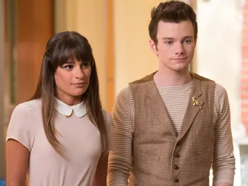 Lea Michele y Chris Colfer en 'Glee' Lea Michele y Chris Colfer en 'Glee'