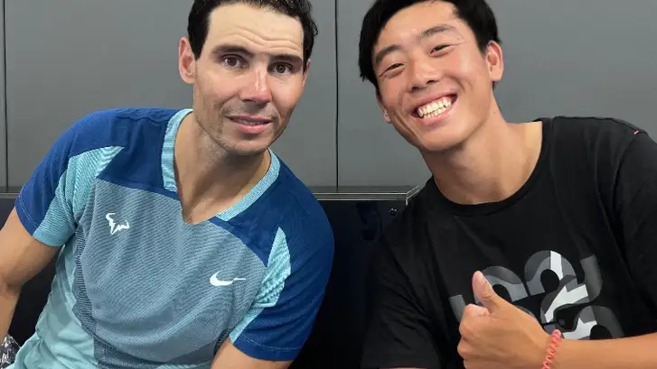 Rafa Nadal, junto a Wong Chak Lam Coleman Rafa Nadal, junto a Wong Chak Lam Coleman