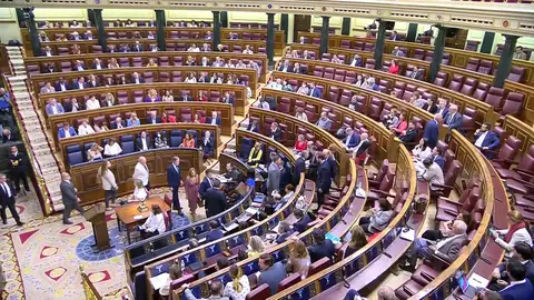 Los diputados de Vox llegan tarde al Congreso Los diputados llegan tarde al Congreso retrasando el discurso de Pedro Sánchez