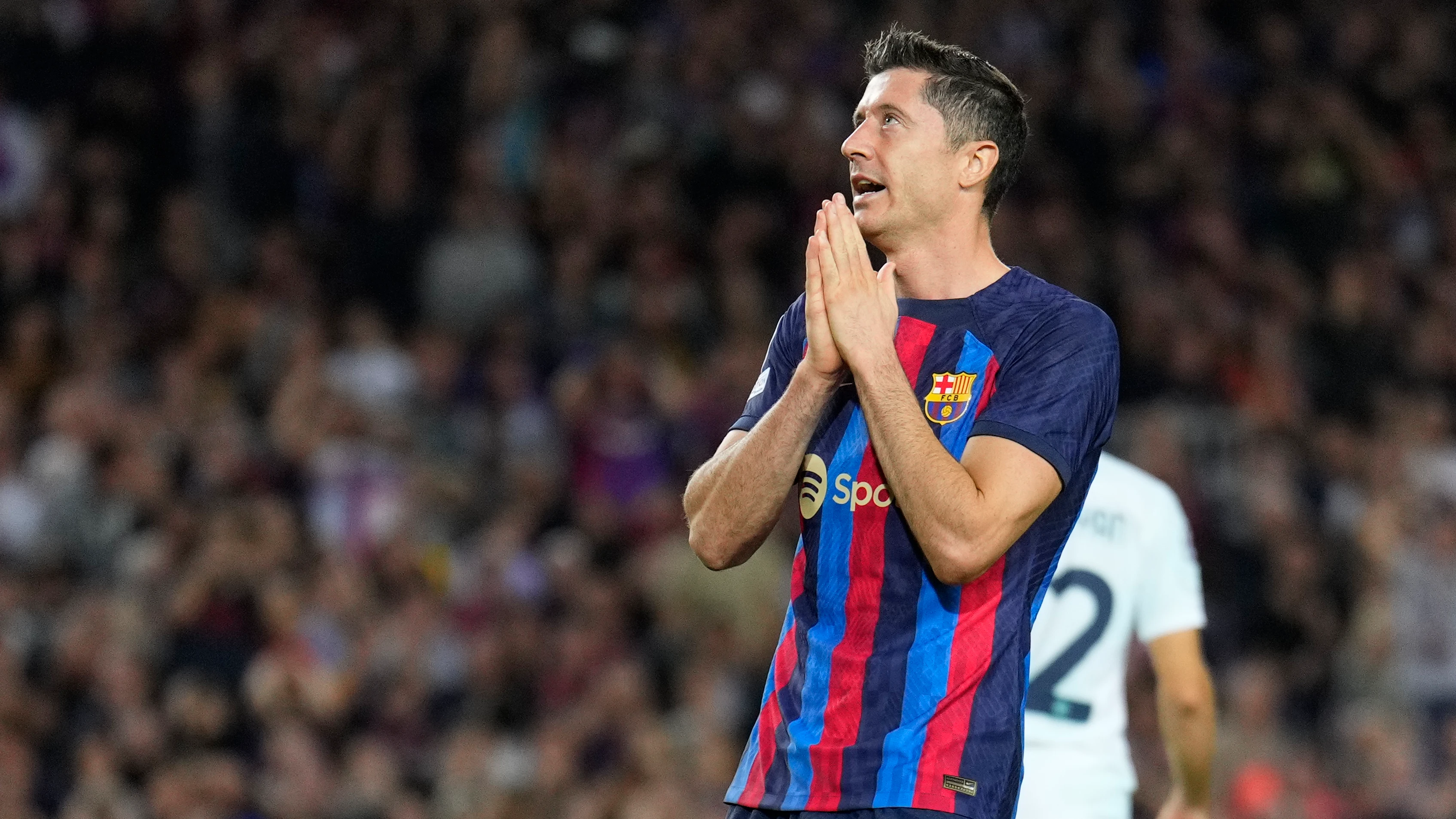 Robert Lewandowski, en el partido ante el Inter en el Camp Nou Robert Lewandowski, en el partido ante el Inter en el Camp Nou