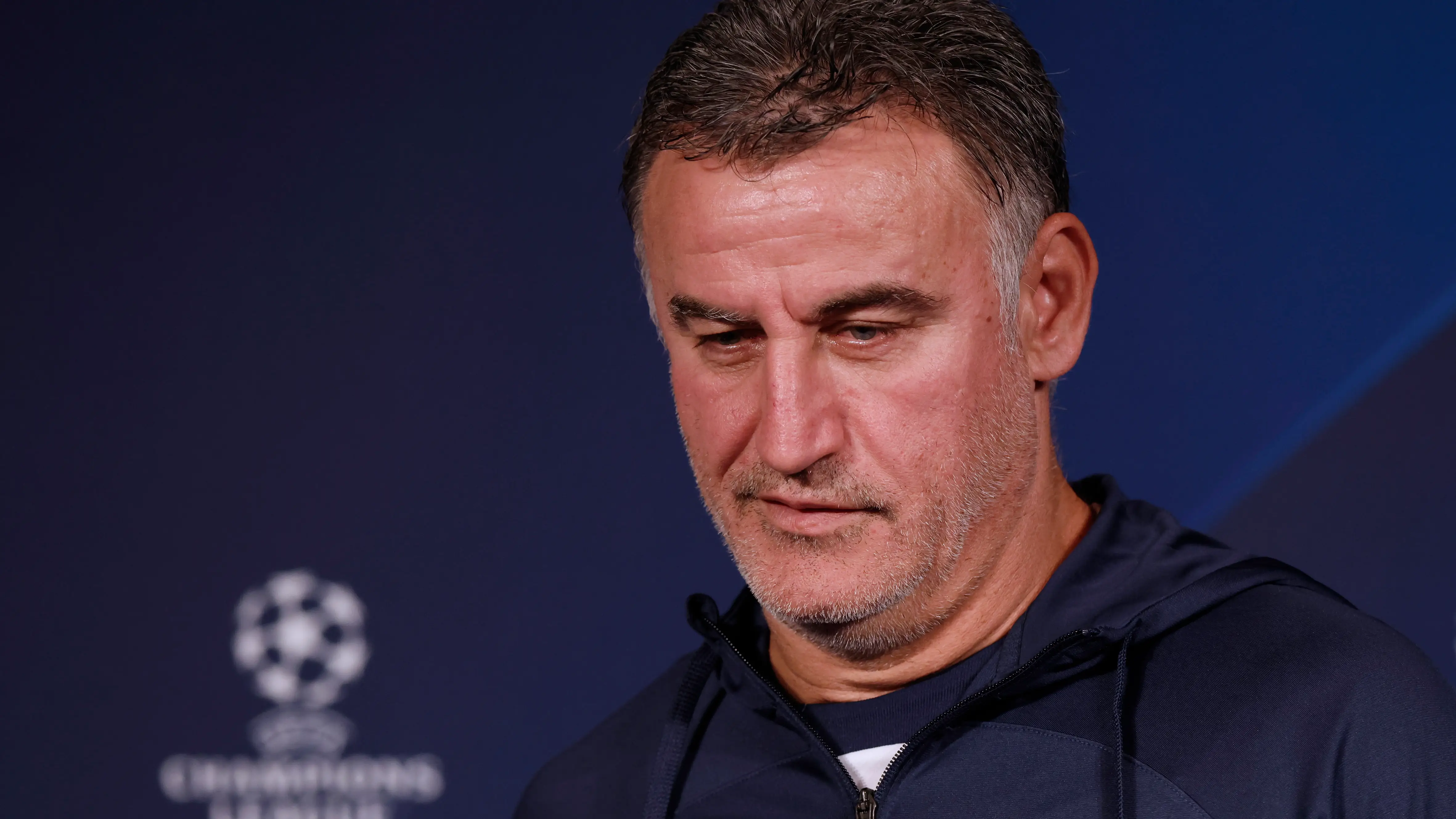 El entrenador del PSG, Christophe Galtier, en rueda de prensa El entrenador del PSG, Christophe Galtier, en rueda de prensa