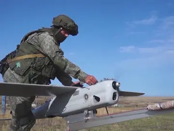 Uno de los drones utilizados en la guerra entre Rusia y Ucrania Uno de los drones utilizados en la guerra entre Rusia y Ucrania