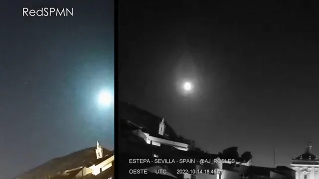 Una bola de fuego sobrevuela gran parte de Andaluc&iacute;a y acaba estallando en C&aacute;diz