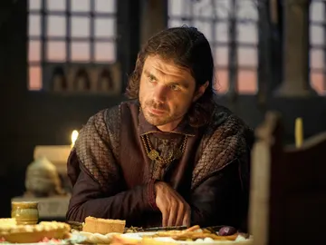 Matthew Needham como Larys Strong en 'La Casa del Dragón' Matthew Needham como Larys Strong en 'La Casa del Dragón'