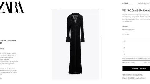 Vestido semitransparente de Zara Vestido semitransparente de Zara