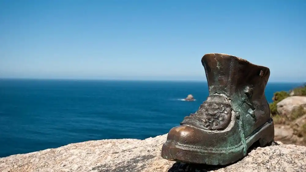 Bota en el Camino de Santiago