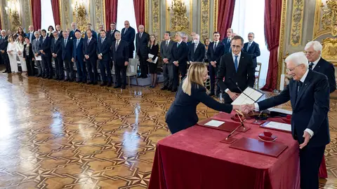 Giorgia Meloni jura el cargo como primera ministra de Italia Giorgia Meloni jura el cargo como primera ministra de Italia