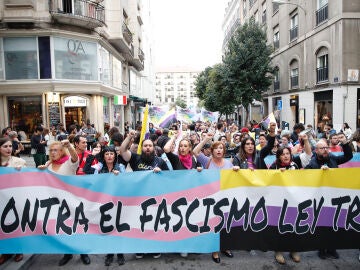 Manifestación en Madrid en apoyo a la Ley Trans