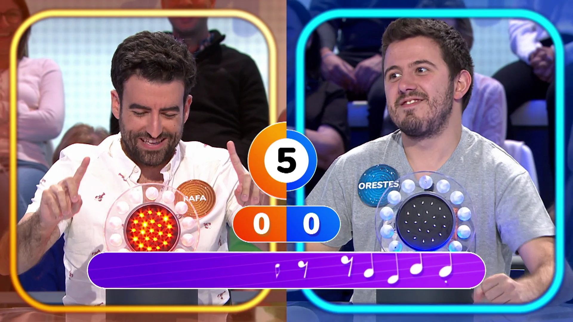 Duelo central en 'La Pista': Rafa y Orestes luchan por cinco segundos