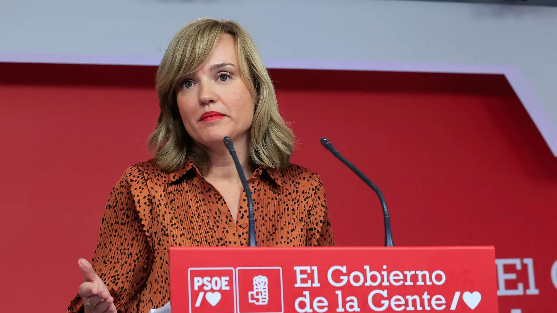 Pilar Alegr&iacute;a, portavoz del PSOE