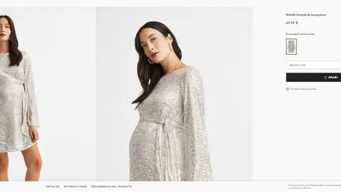 Vestido premamá de lentejuelas. Vestido premamá de lentejuelas.