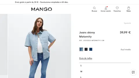 Pantalones premamá con elásticos en los laterales. Pantalones premamá con elásticos en los laterales.