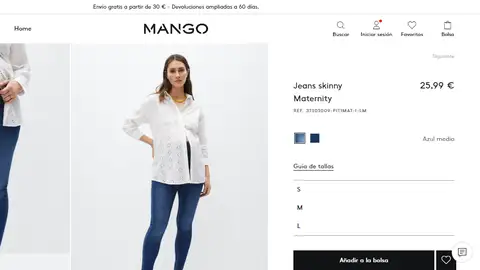 Pantalones premamá con faja elástica. Pantalones premamá con faja elástica.