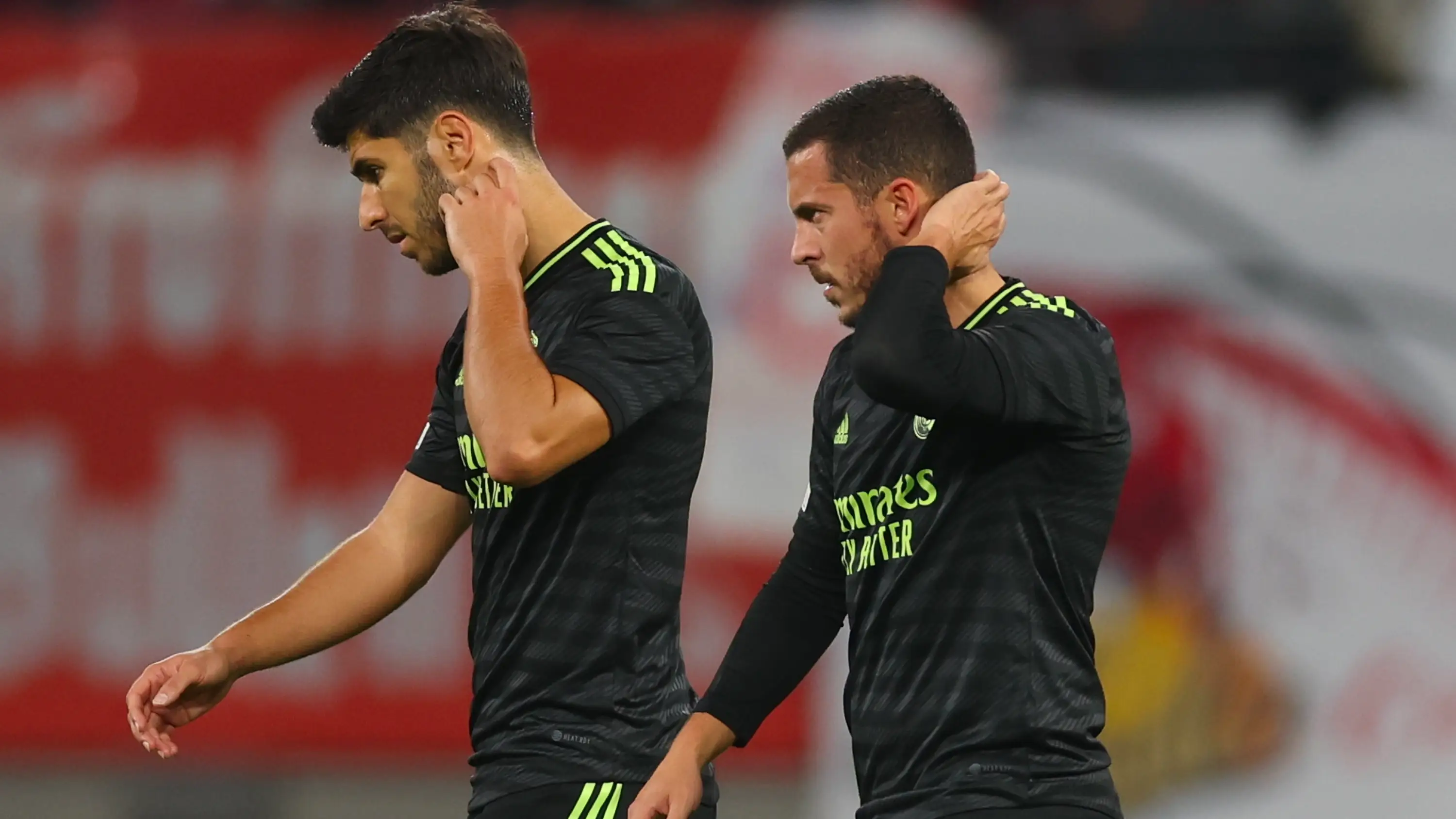 Asensio y Hazard se marchan contrariados tras perder ante el Leizpig
