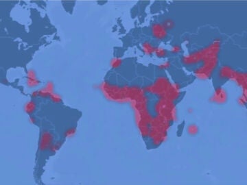 Mapa de la influencia de China en el mundo