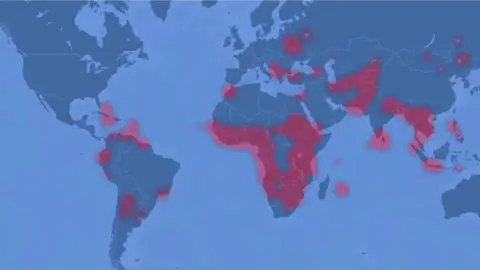 Mapa de la influencia de China en el mundo Mapa de la influencia de China en el mundo