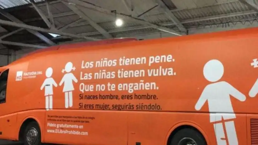 Imagen de archivo de un autobús de Hazte Oír Imagen de archivo de un autobús de Hazte Oír