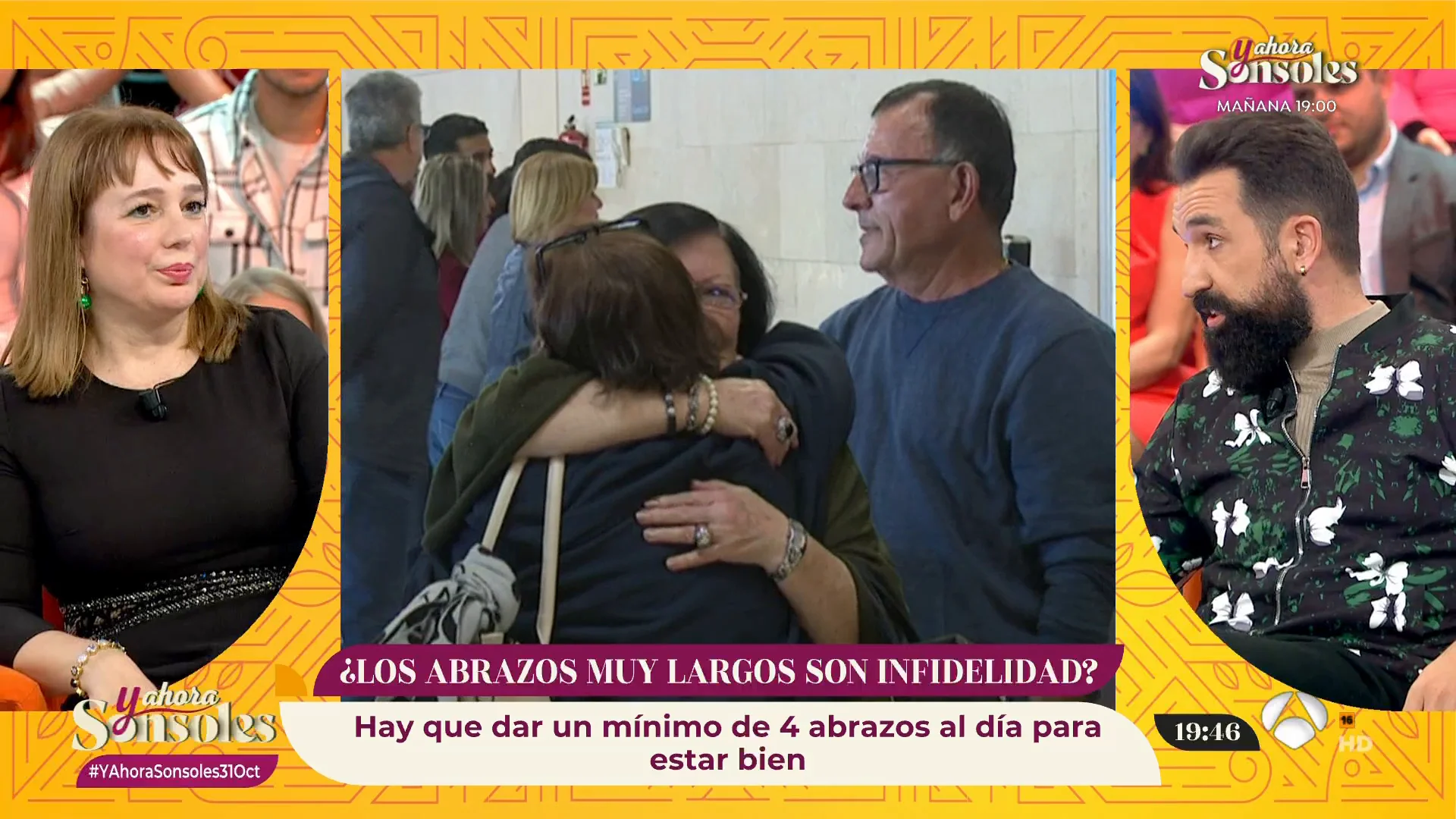 &iquest;C&oacute;mo es un abrazo perfecto? Miguel Lago y Angela Valley no se ponen de acuerdo