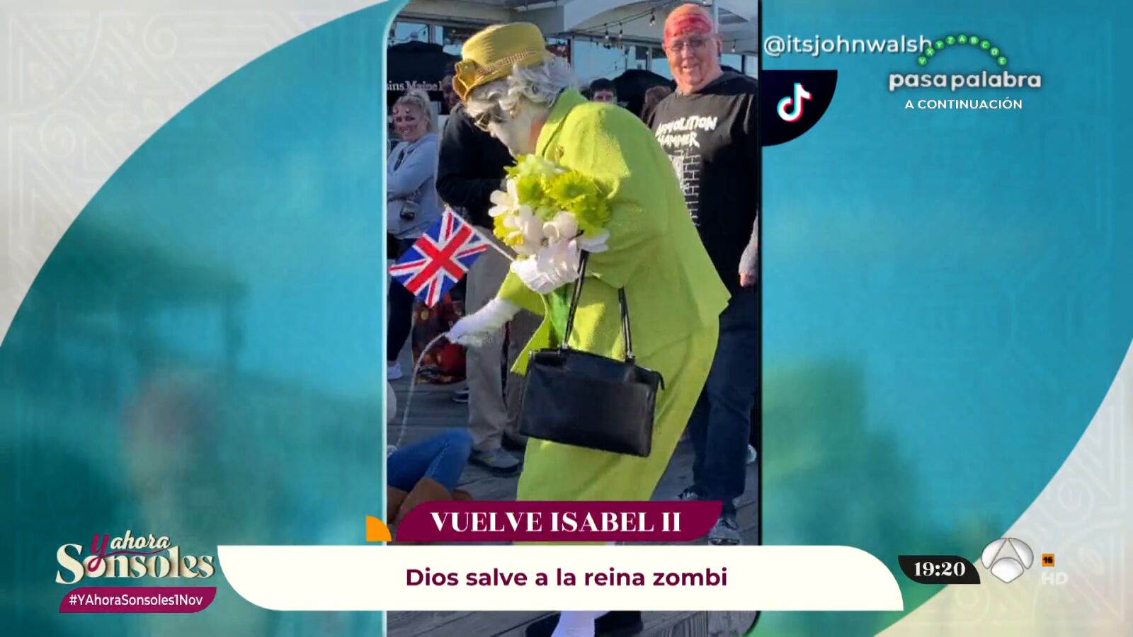 Vídeos de impacto: Halloween revive a la reina Isabel II en Inglaterra... ¡Y no va sola!