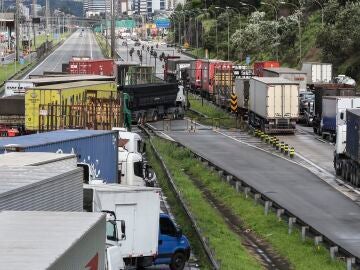 Bloqueo de carreteras en Brasil