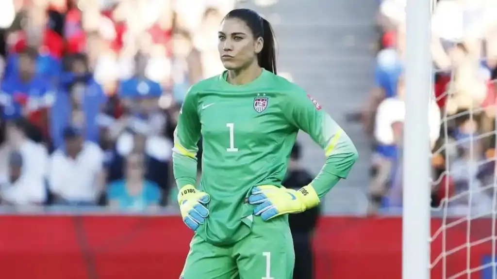 Hope Solo, en un partido con la selección de Estados Unidos Hope Solo, en un partido con la selección de Estados Unidos