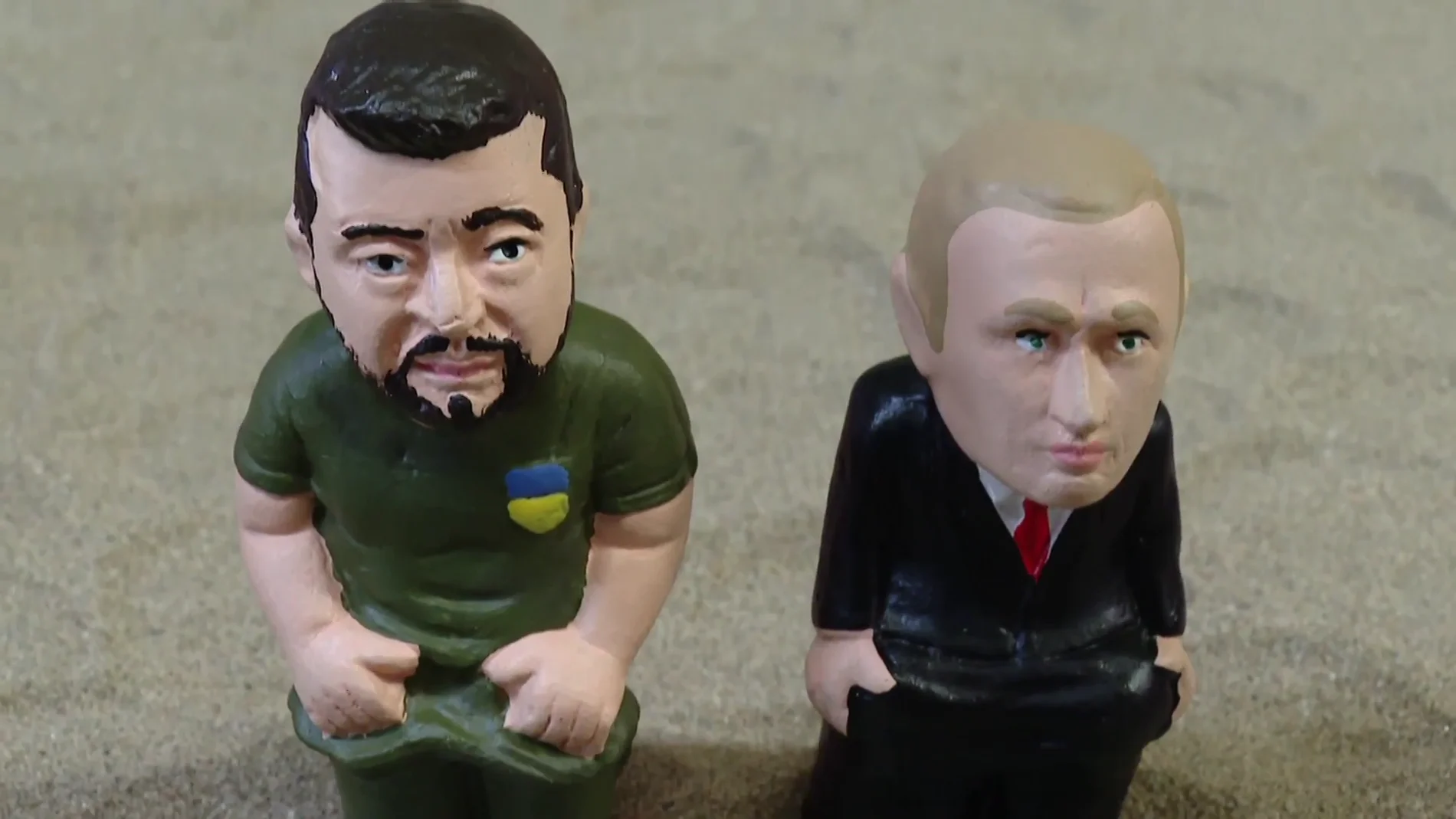 Los caganers de Zelenski y Putin