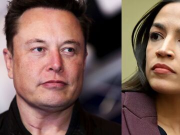 Elon Musk y la congresista Alexandria Ocasio-Cortez