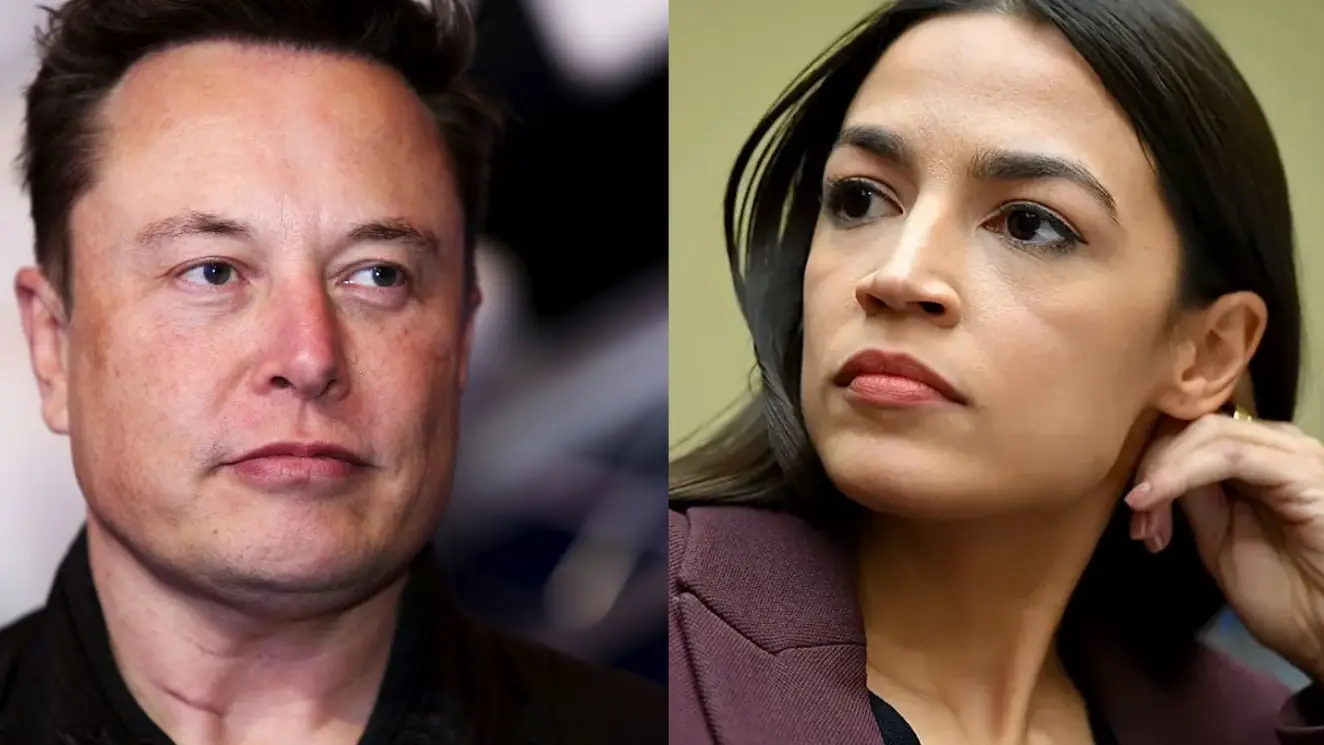 Elon Musk y la congresista Alexandria Ocasio-Cortez Elon Musk y la congresista Alexandria Ocasio-Cortez