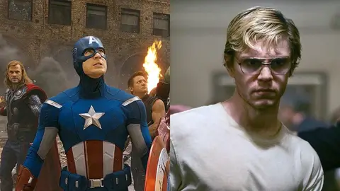 Chris Evans, Chris Hemsworth, Jeremy Renner y Evan Peters como Jeffrey Dahmer Chris Evans, Chris Hemsworth, Jeremy Renner y Evan Peters como Jeffrey Dahmer