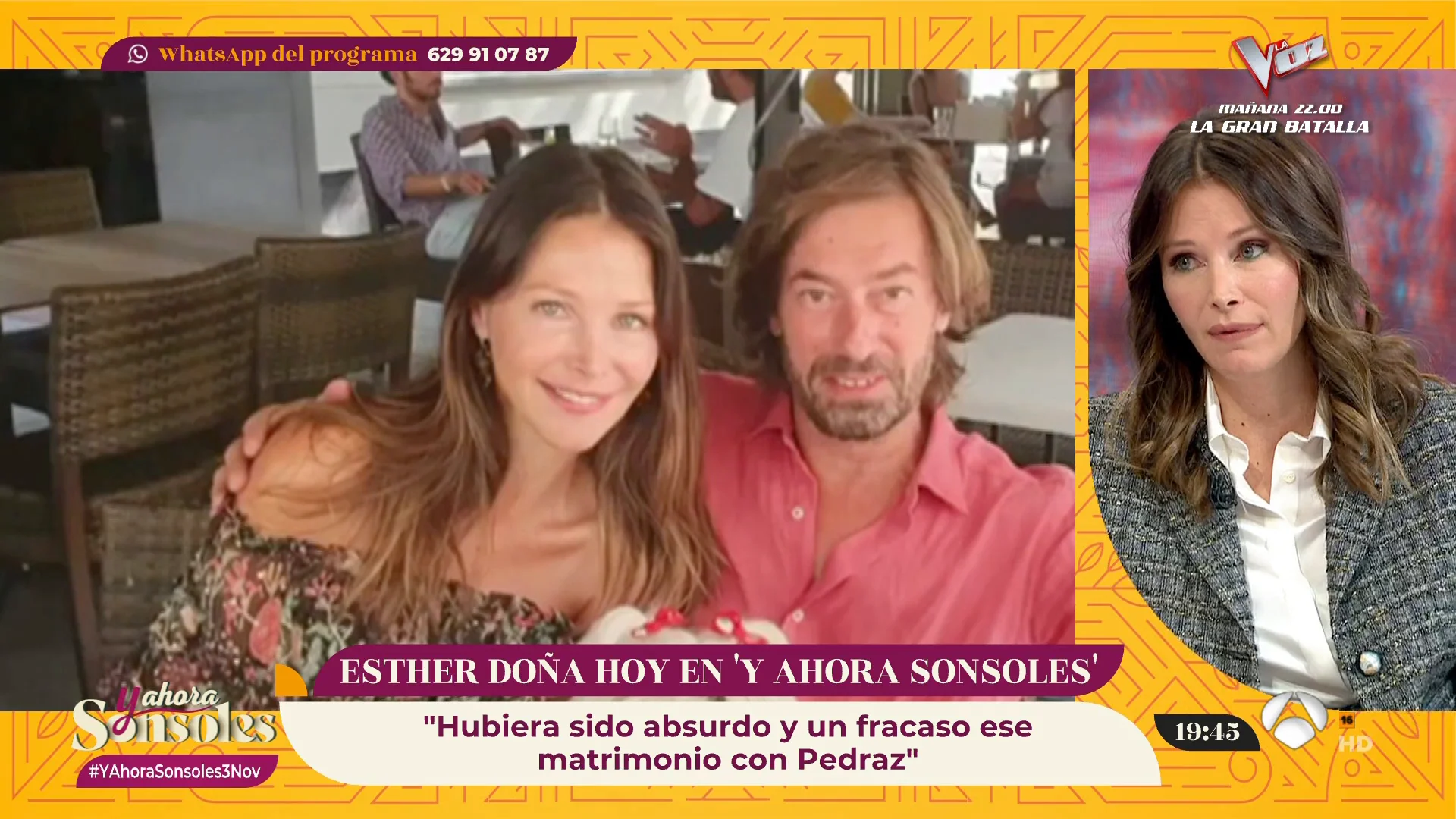 Esther Doña: "Le pedí a Santiago que no me dejara como lo hizo con otras relaciones" Esther Doña: "Le pedí a Santiago que no me dejara como lo hizo con otras relaciones"